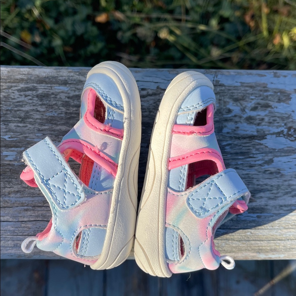 Stride Rite Baby/Toddler Size 3 Pink and Periwinkle Sandals - Picture 5 of 6